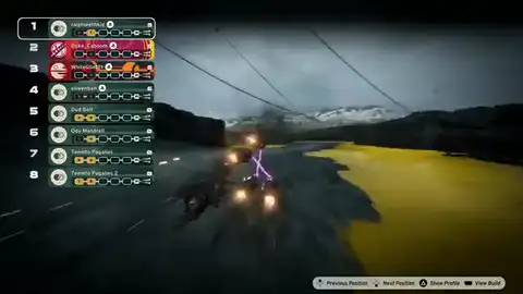 Online Tour heat already rolling — pack racing from a late join
