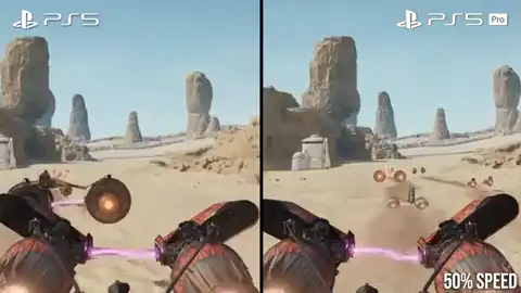 PS5 Pro in-motion pack racing versus base PS5